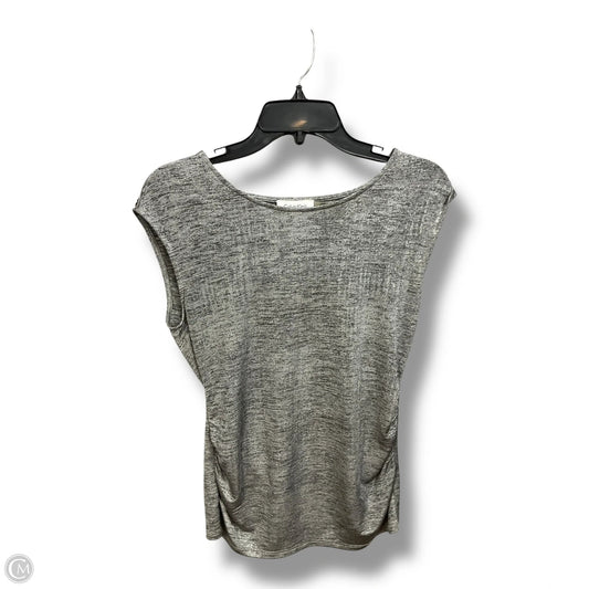 Top Sleeveless By Calvin Klein In Silver, Size: S