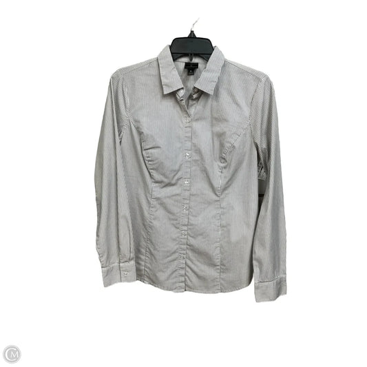 Blouse Long Sleeve By Worthington In Grey, Size: M
