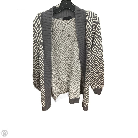 Cardigan By Lane Bryant In Grey & White, Size: 1x