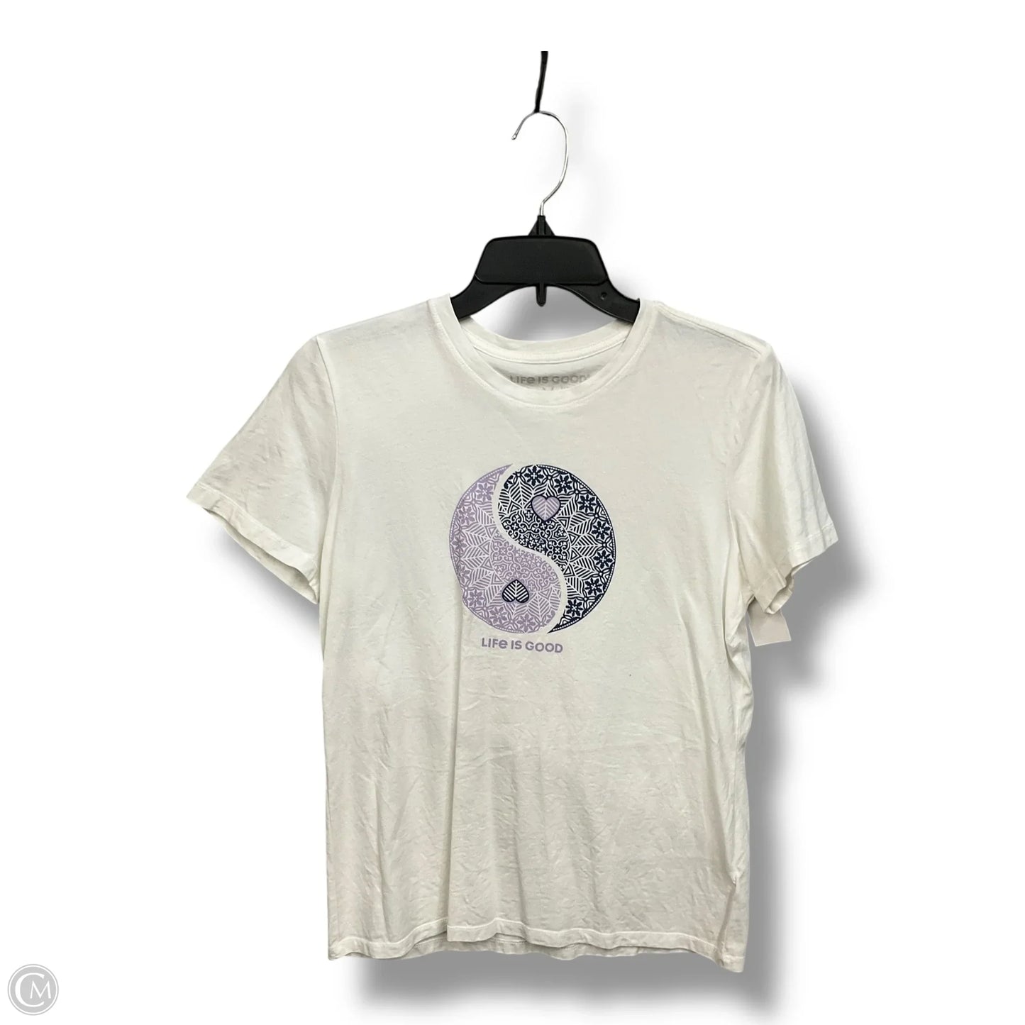 Top Short Sleeve Basic By Life Is Good In White, Size: M