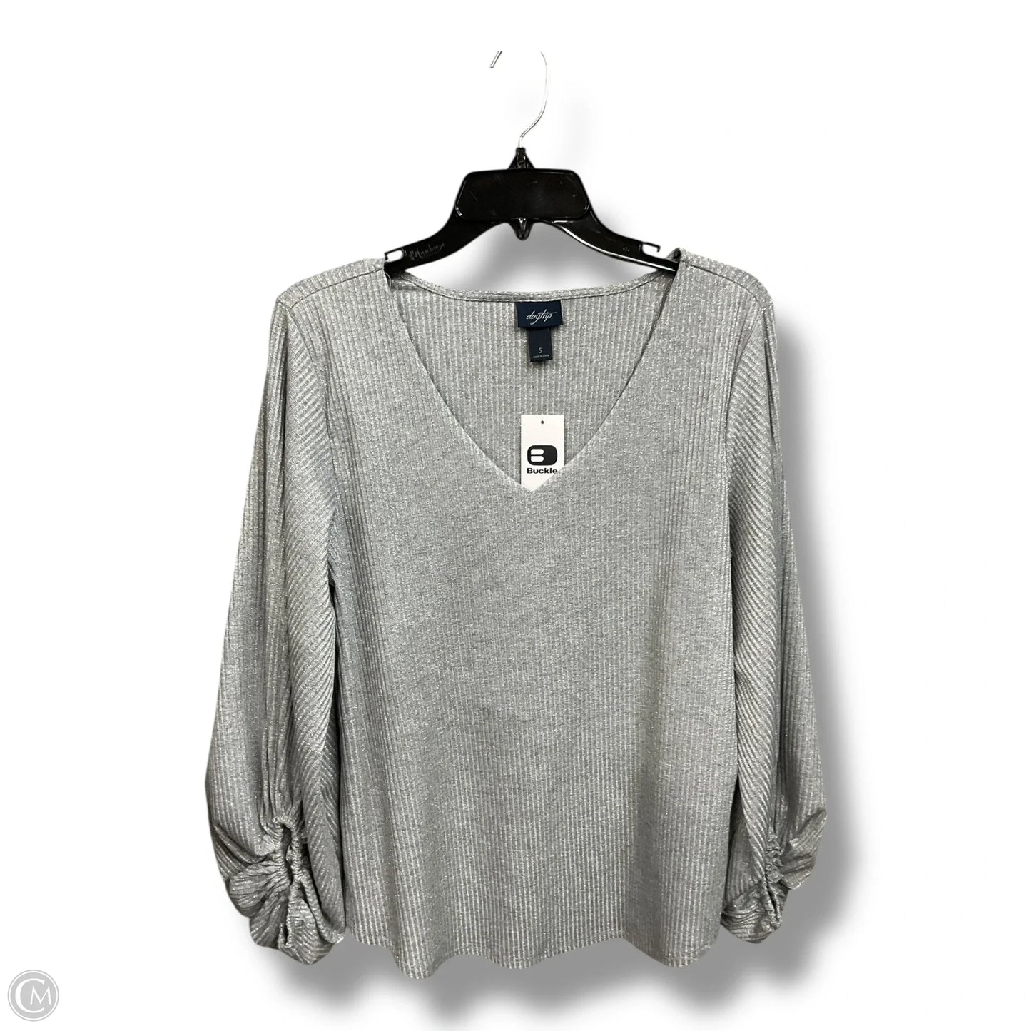 Top Long Sleeve By Cmc In Silver, Size: S