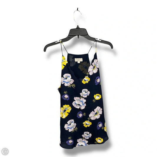 Top Sleeveless By Loft In Floral Print, Size: M