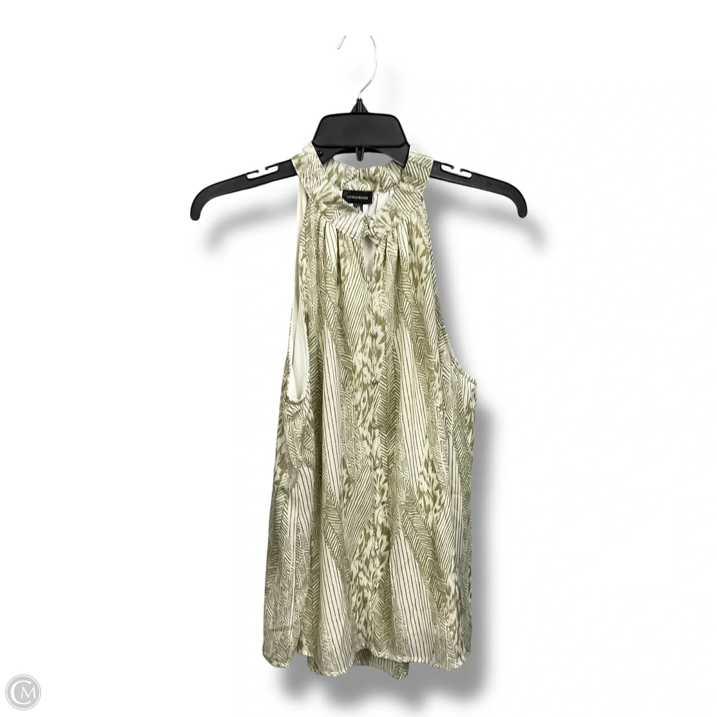 Top Sleeveless By Buckle Black In Green & White, Size: M