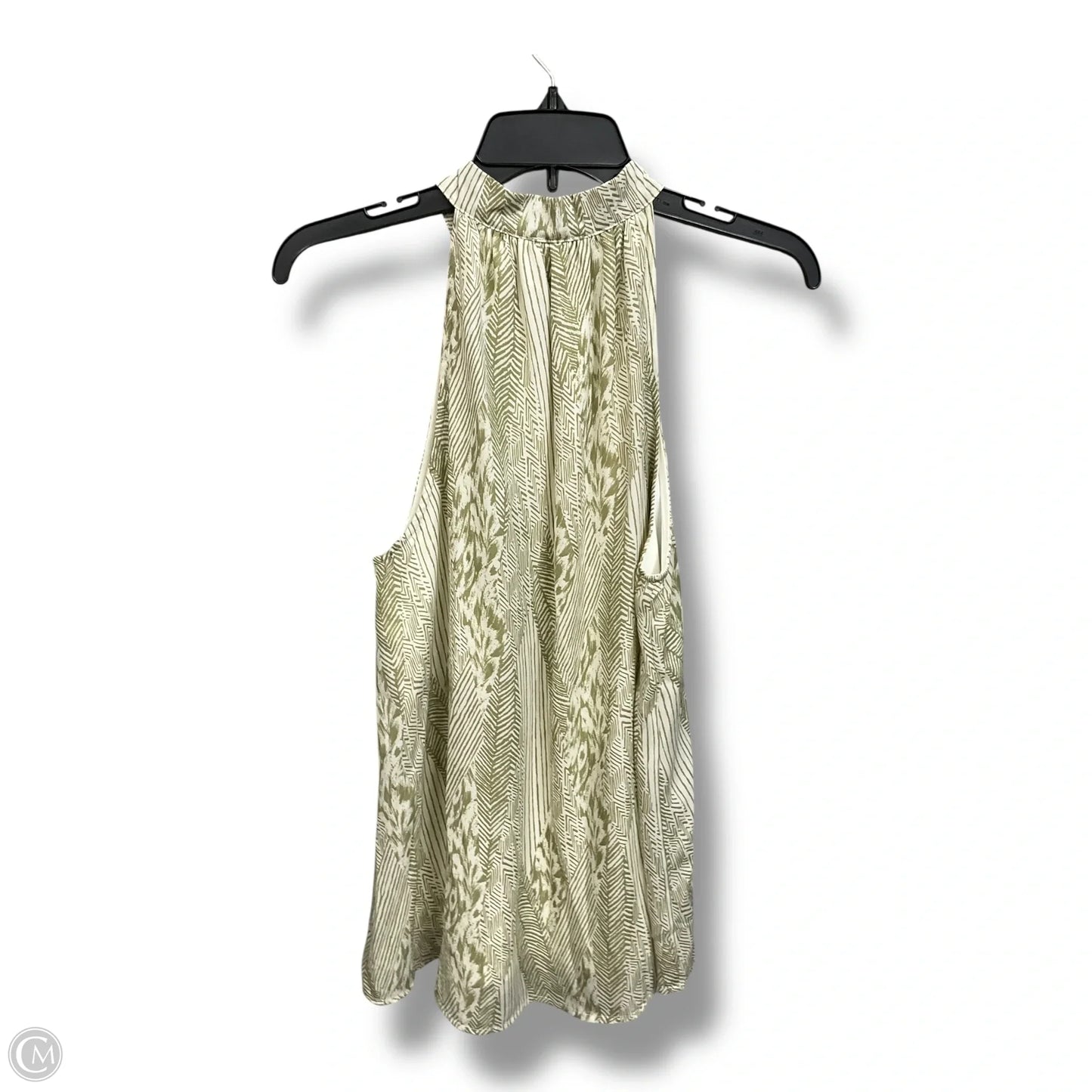 Top Sleeveless By Buckle Black In Green & White, Size: M