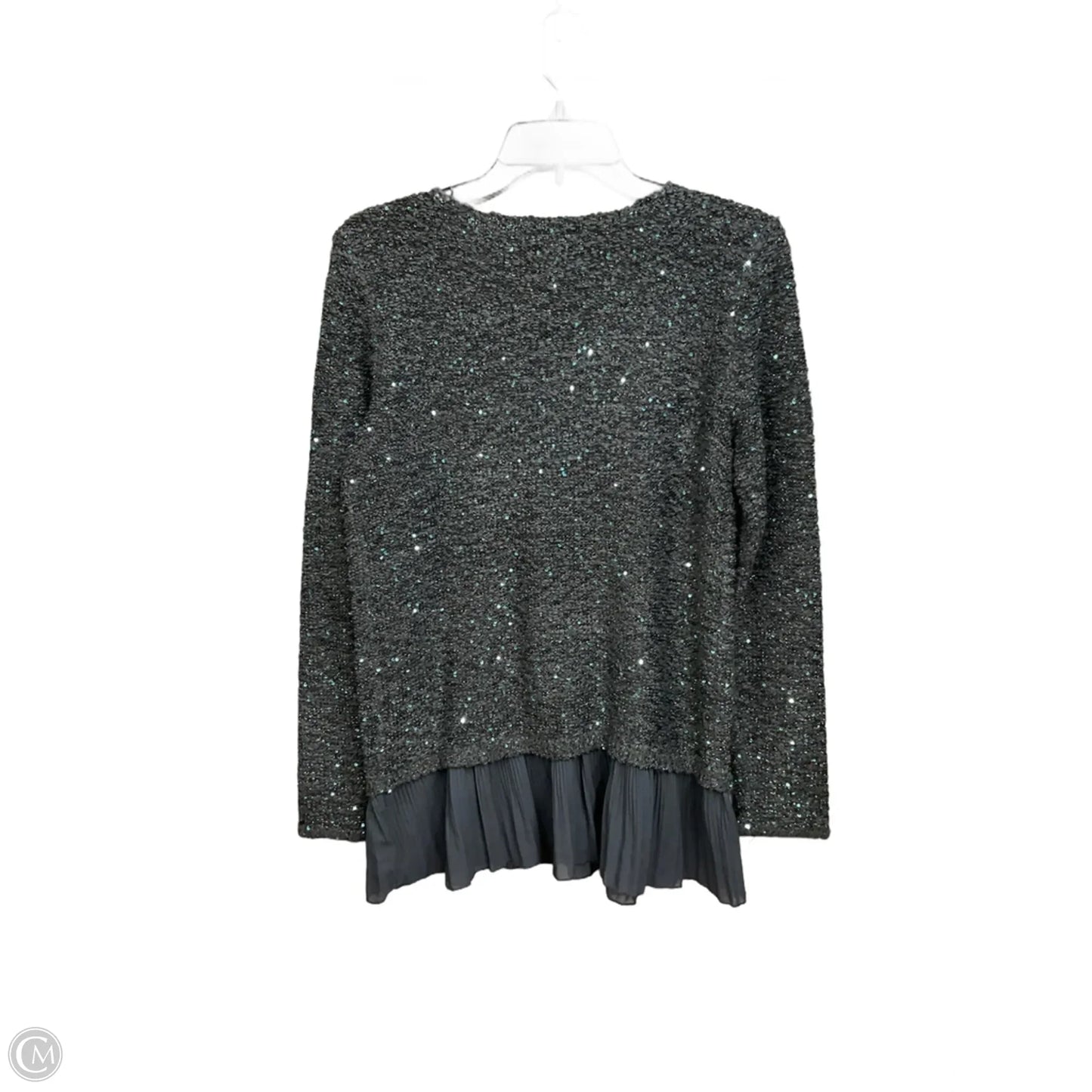 Top Long Sleeve Basic By Alfani In Grey, Size: S