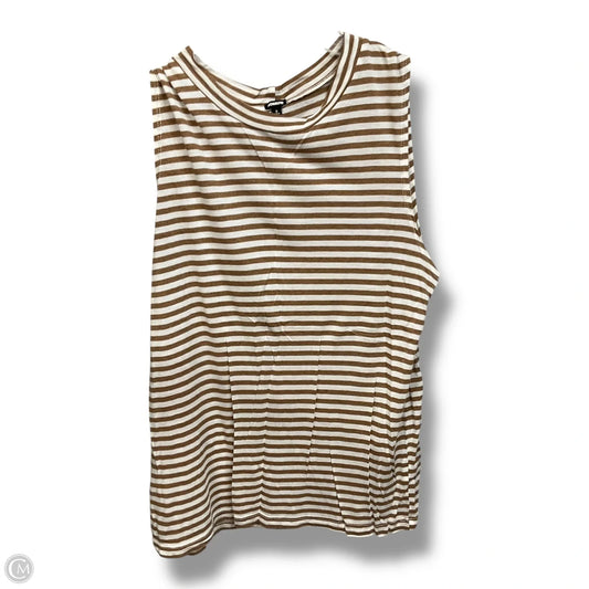 Top Sleeveless By Cmc In Striped Pattern, Size: S