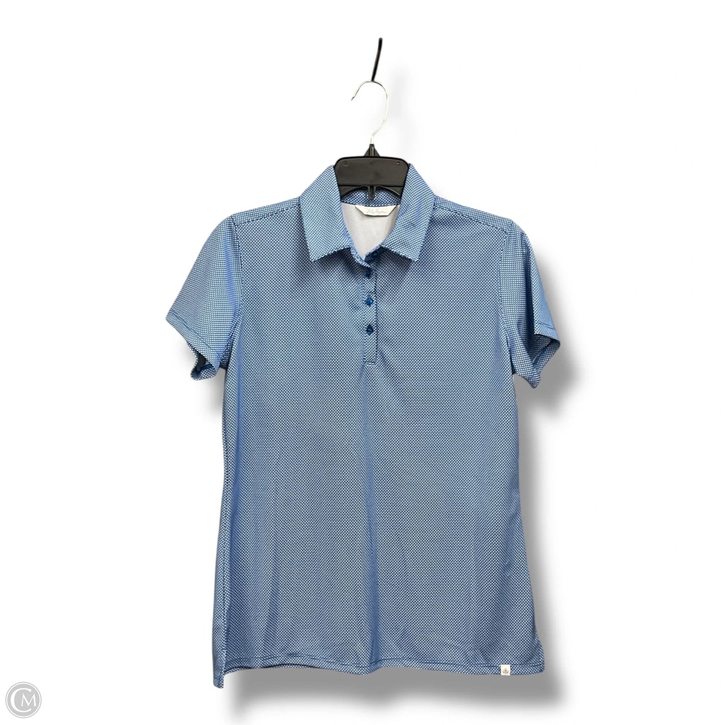 Athletic Top Short Sleeve By Cmc In Blue & White, Size: M