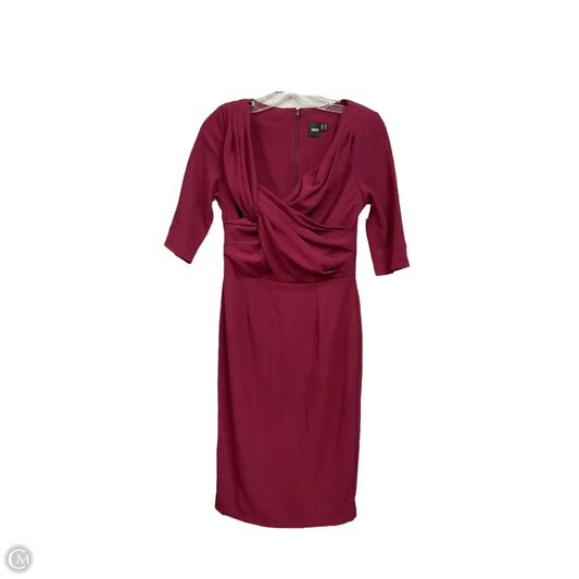 Dress Casual Midi By Asos In Maroon, Size: M