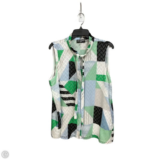 Top Sleeveless Designer By Karl Lagerfeld In Multi-colored, Size: L
