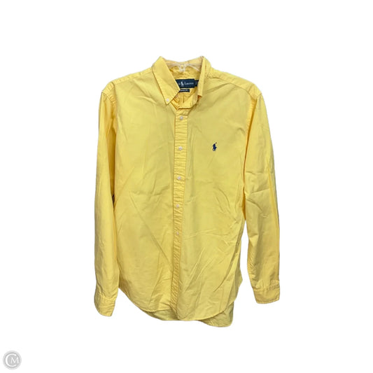 Blouse Long Sleeve By Ralph Lauren In Yellow, Size: M