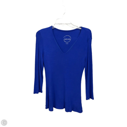 Top Long Sleeve Basic By Inc In Blue, Size: L