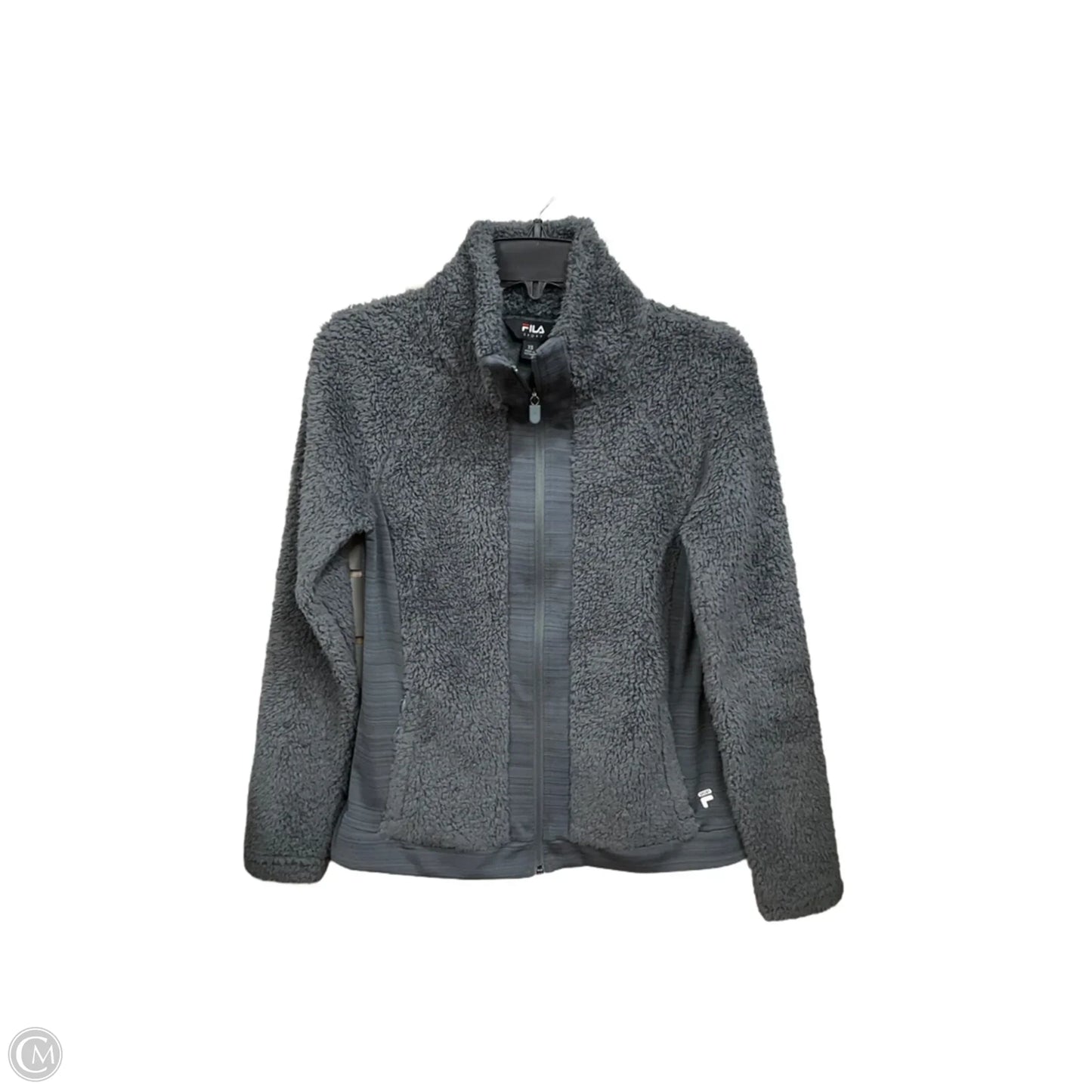 Jacket Faux Fur & Sherpa By Fila In Grey, Size: Xs