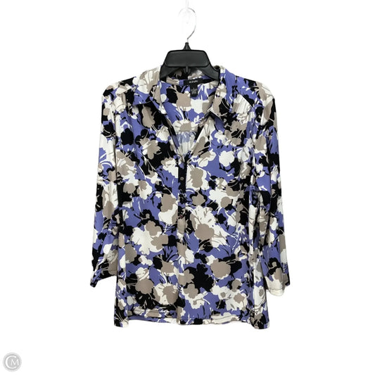 Blouse Long Sleeve By Alfani In Multi-colored, Size: L