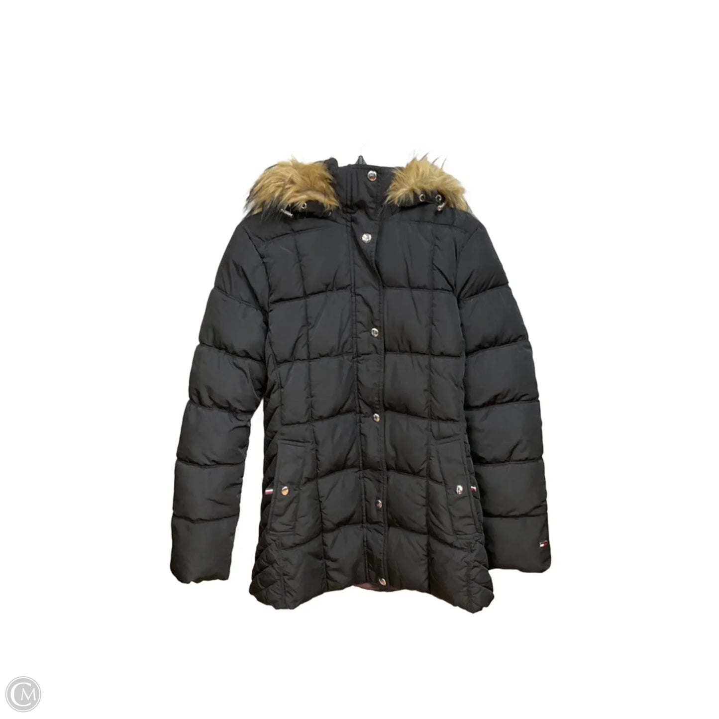 Coat Puffer & Quilted By Tommy Hilfiger In Black, Size: M