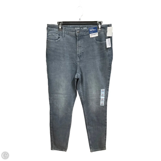 Jeans Skinny By Old Navy In Blue Denim, Size: 16