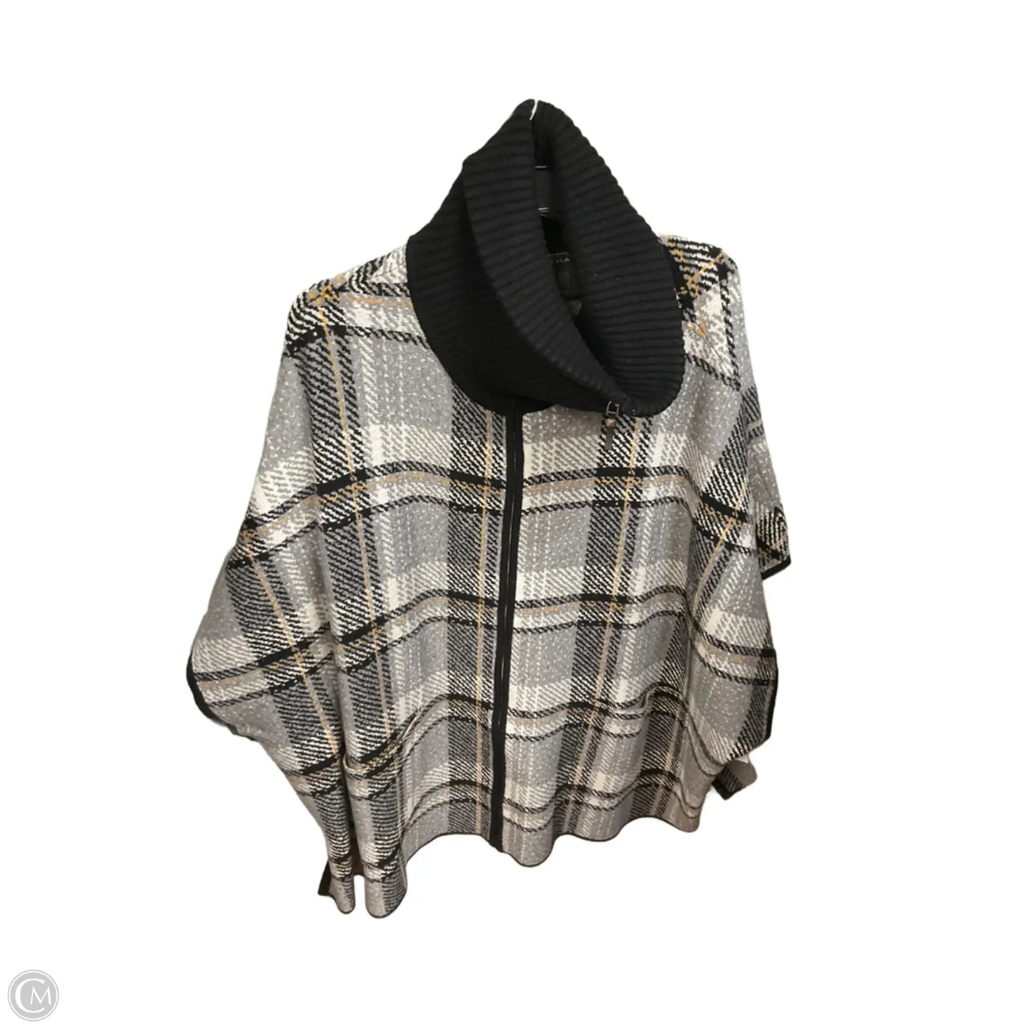 Poncho By Tahari In Plaid Pattern, Size: L