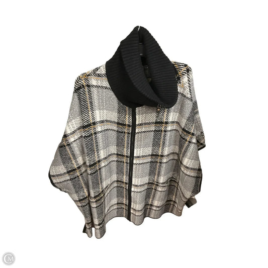 Poncho By Tahari In Plaid Pattern, Size: L