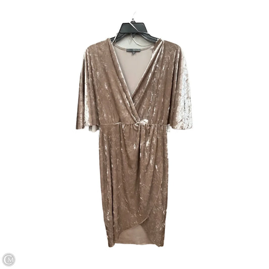 Dress Casual Midi By Matty M In Taupe, Size: Xs