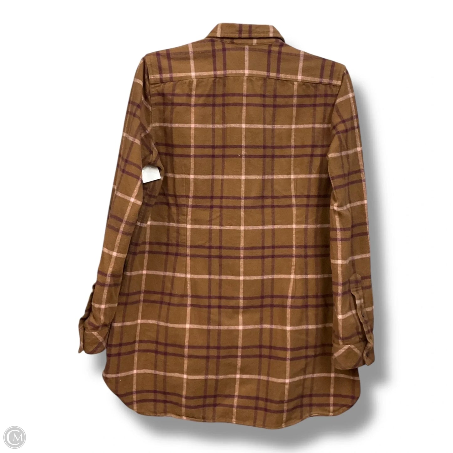 Blouse Long Sleeve By Cmc In Plaid Pattern, Size: S
