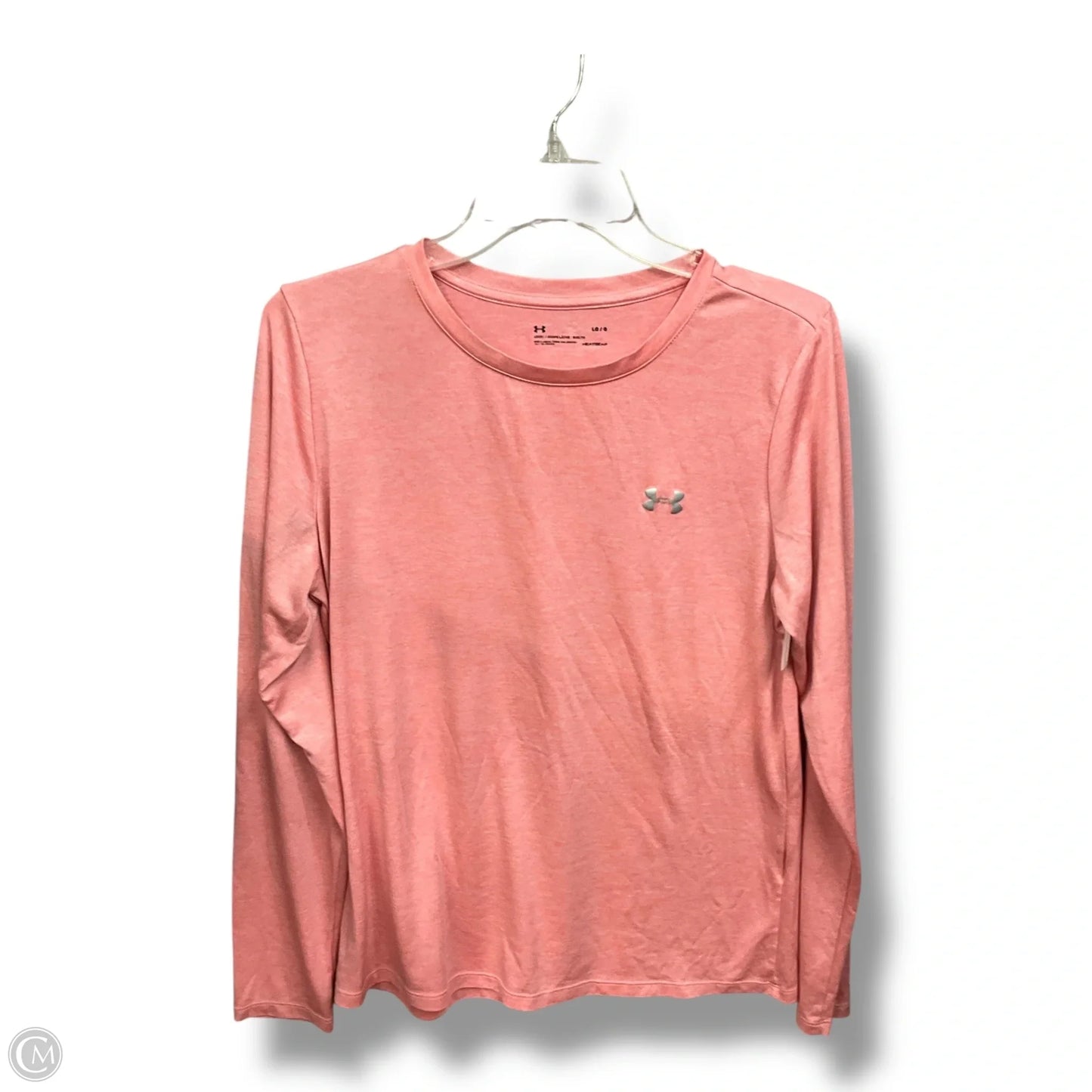 Athletic Top Long Sleeve Crewneck By Under Armour In Pink, Size: L