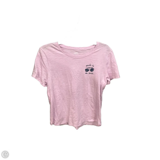 Top Short Sleeve Basic By Old Navy In Purple, Size: L