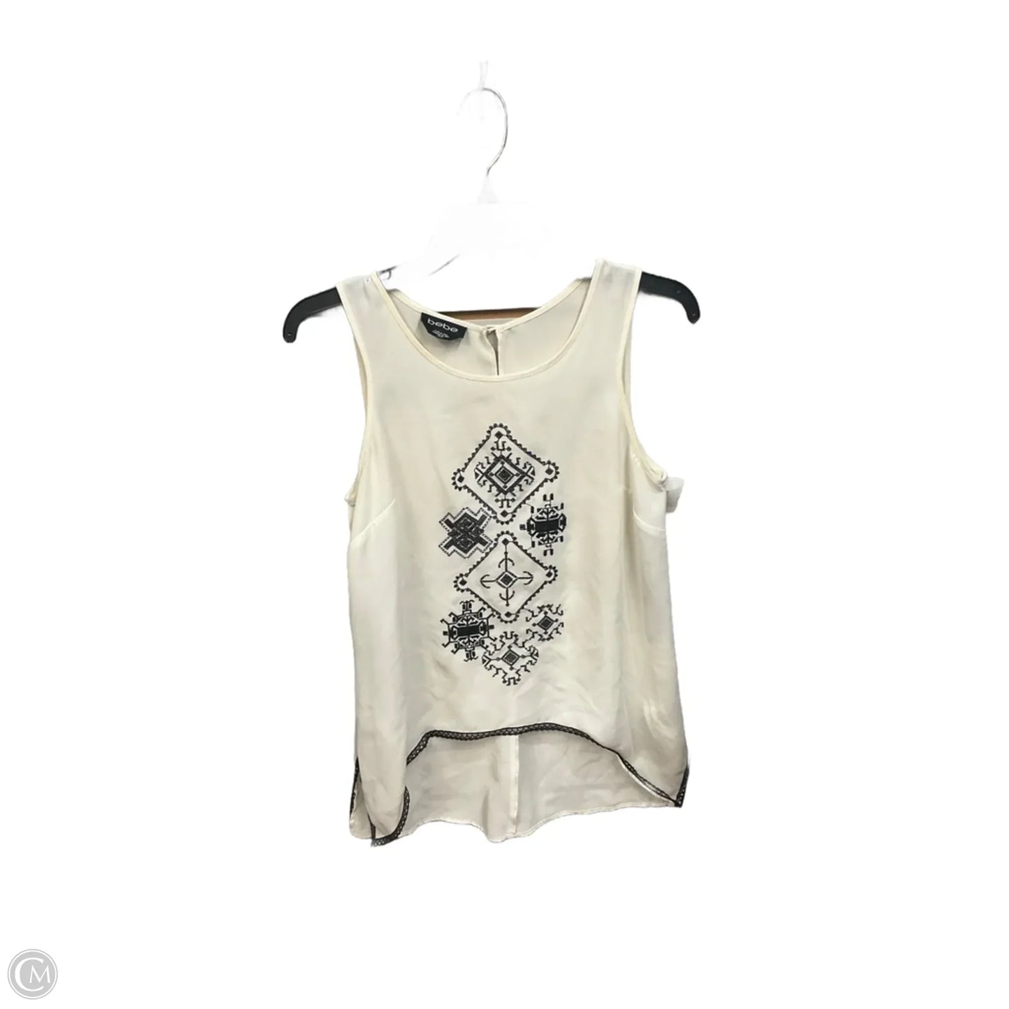 Top Sleeveless By Bebe In Cream, Size: Xs