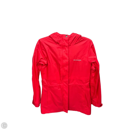 Coat Raincoat By Columbia In Coral, Size: M