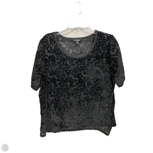 Top Short Sleeve Basic By Lucky Brand In Black, Size: Xl