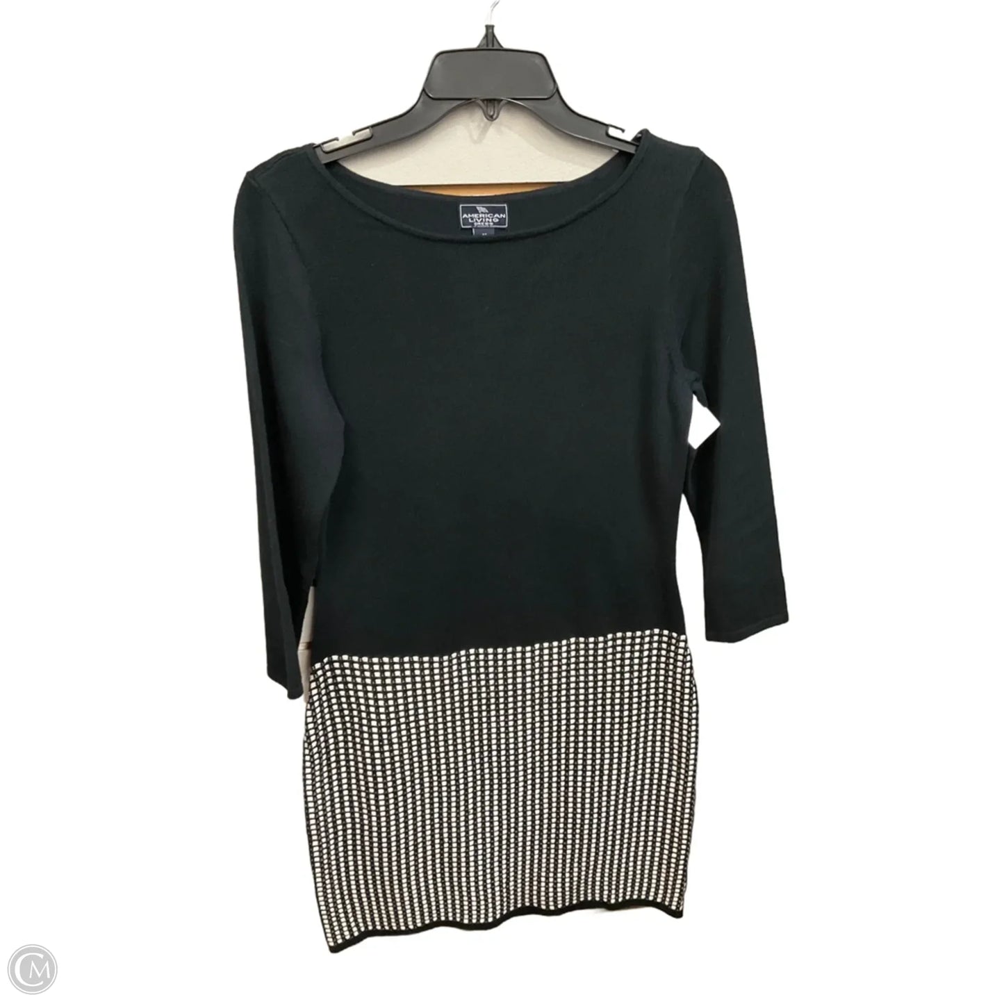 Dress Casual Short By American Living In Black & Cream, Size: M