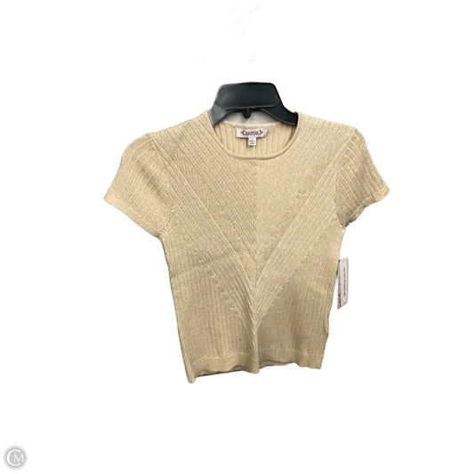 Top Short Sleeve By Nanette Lepore In Gold, Size: S