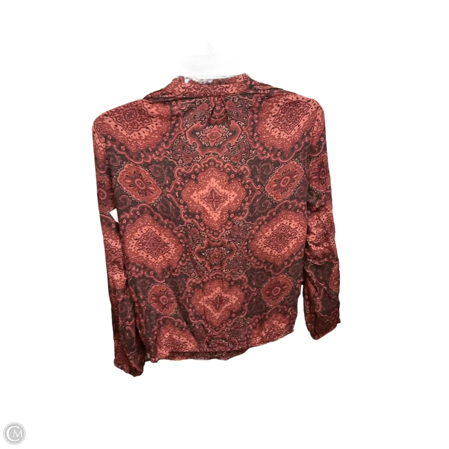 Top 3/4 Sleeve By Lucky Brand In Paisley Print, Size: S