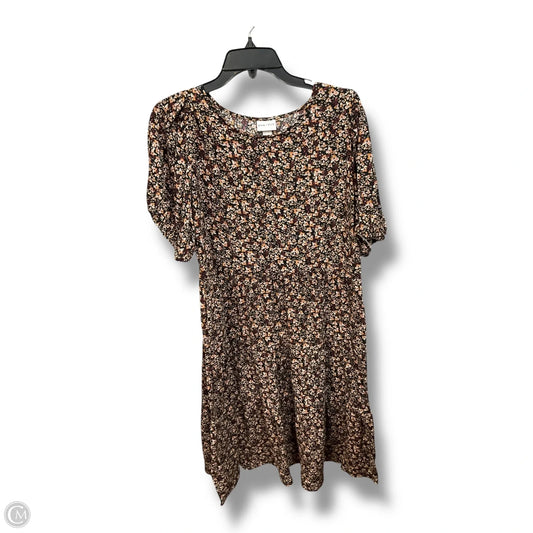 Dress Casual Midi By Ava & Viv In Floral Print, Size: 1x