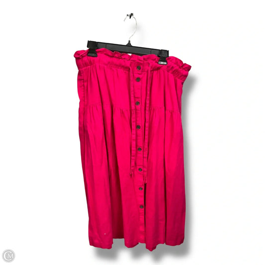 Skirt Midi By Universal Thread In Pink, Size: L