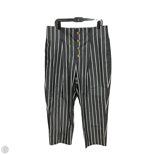 Pants Cropped By Who What Wear In Striped Pattern, Size: 16