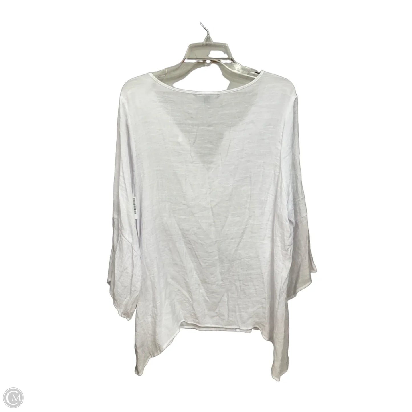 Top 3/4 Sleeve By Zac And Rachel In White, Size: 2x