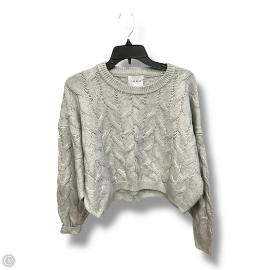 Top Long Sleeve By Pink Rose In Grey, Size: Xl