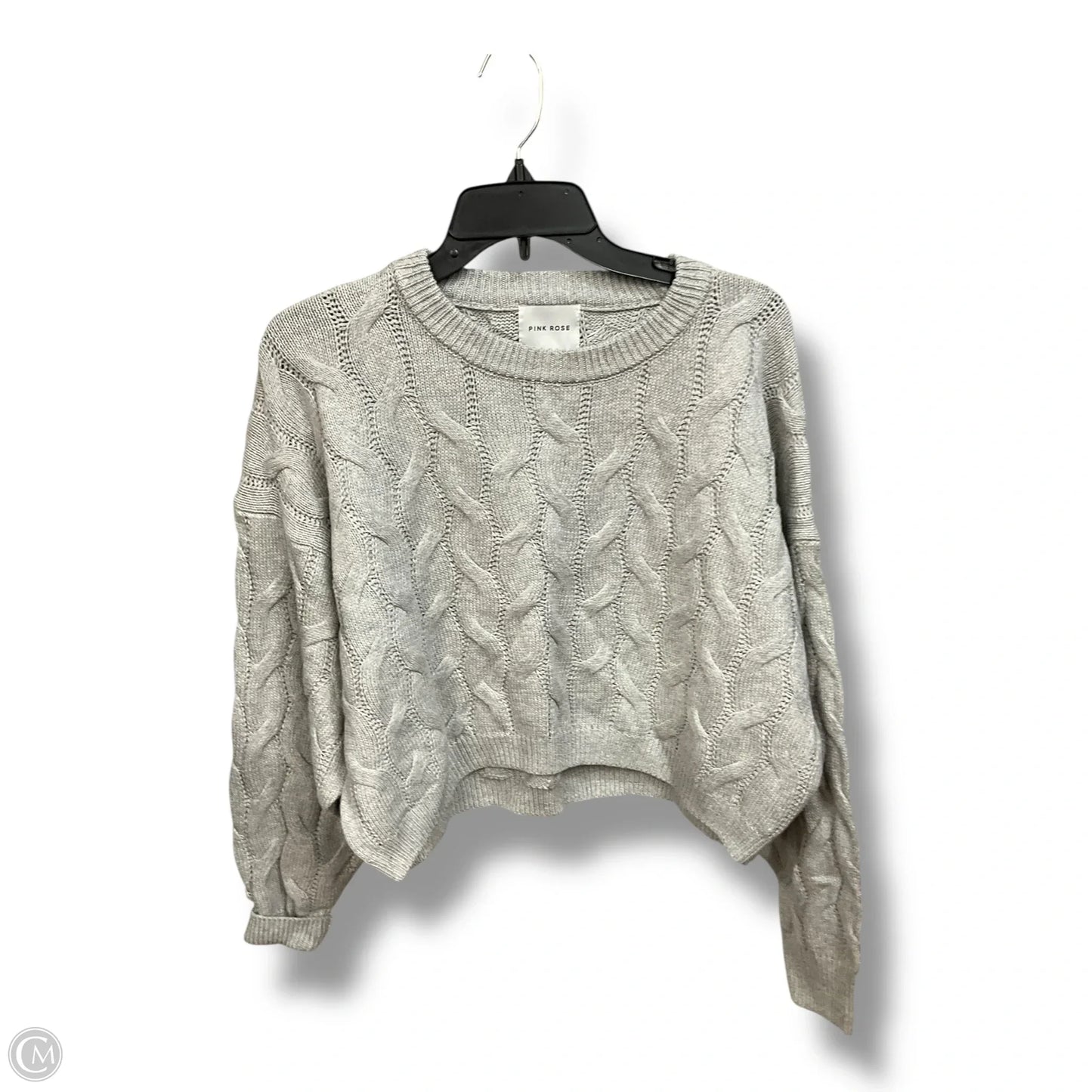 Top Long Sleeve By Pink Rose In Grey, Size: Xl