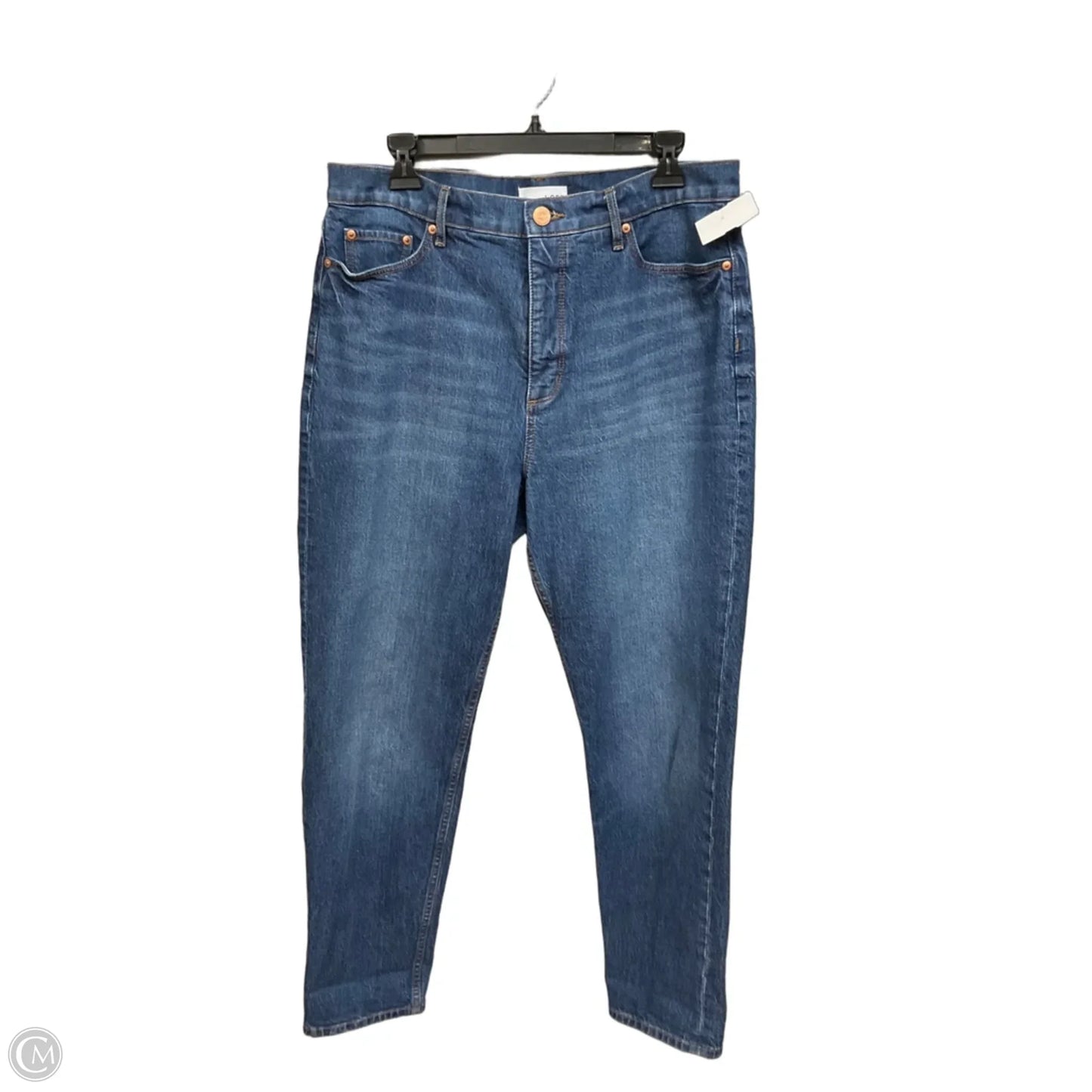 Jeans Straight By Loft In Blue Denim, Size: 10