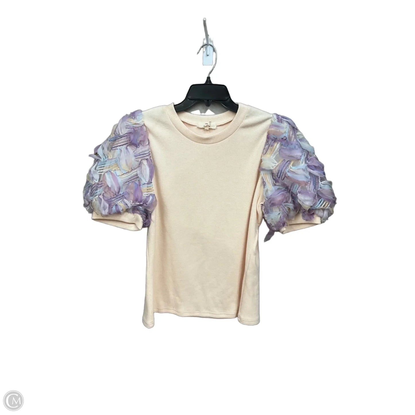 Top Short Sleeve By Entro In Cream, Size: L