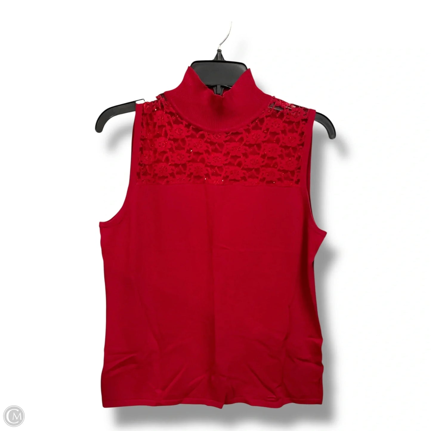Top Sleeveless By Cable And Gauge In Red, Size: L