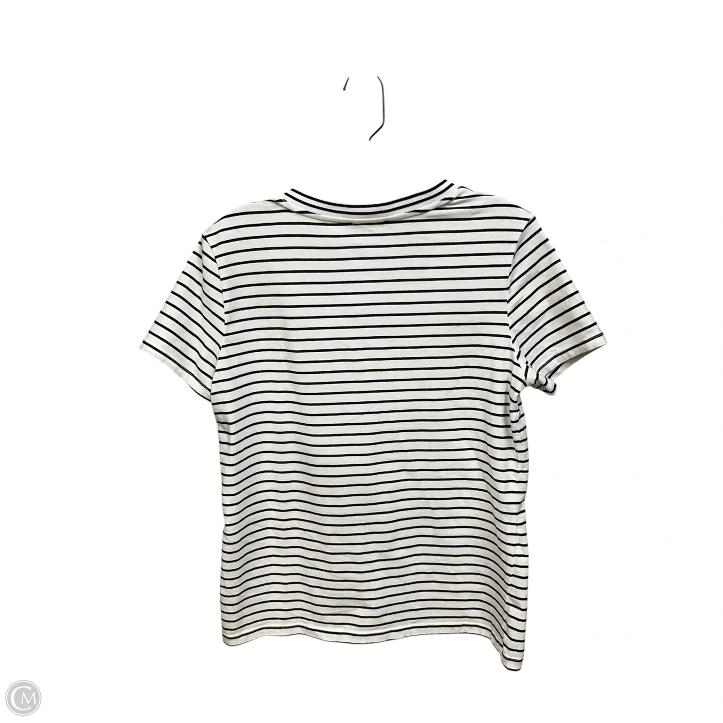 Top Short Sleeve By Nautica In Striped Pattern, Size: M