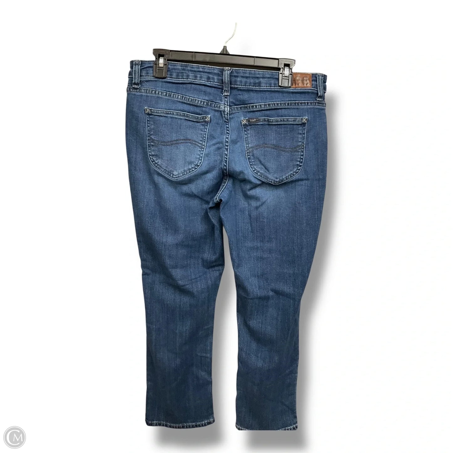 Jeans Straight By Lee In Blue Denim, Size: 12