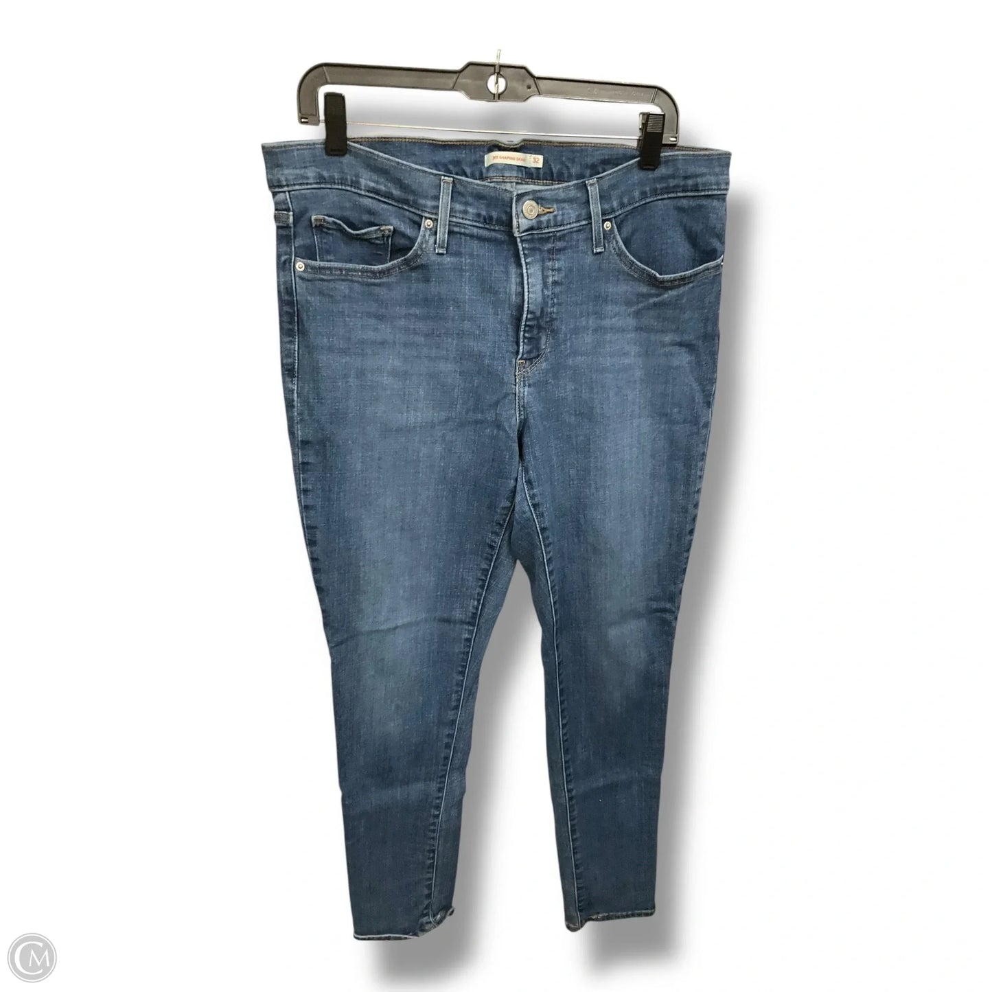 Jeans Skinny By Levis In Blue Denim, Size: 10