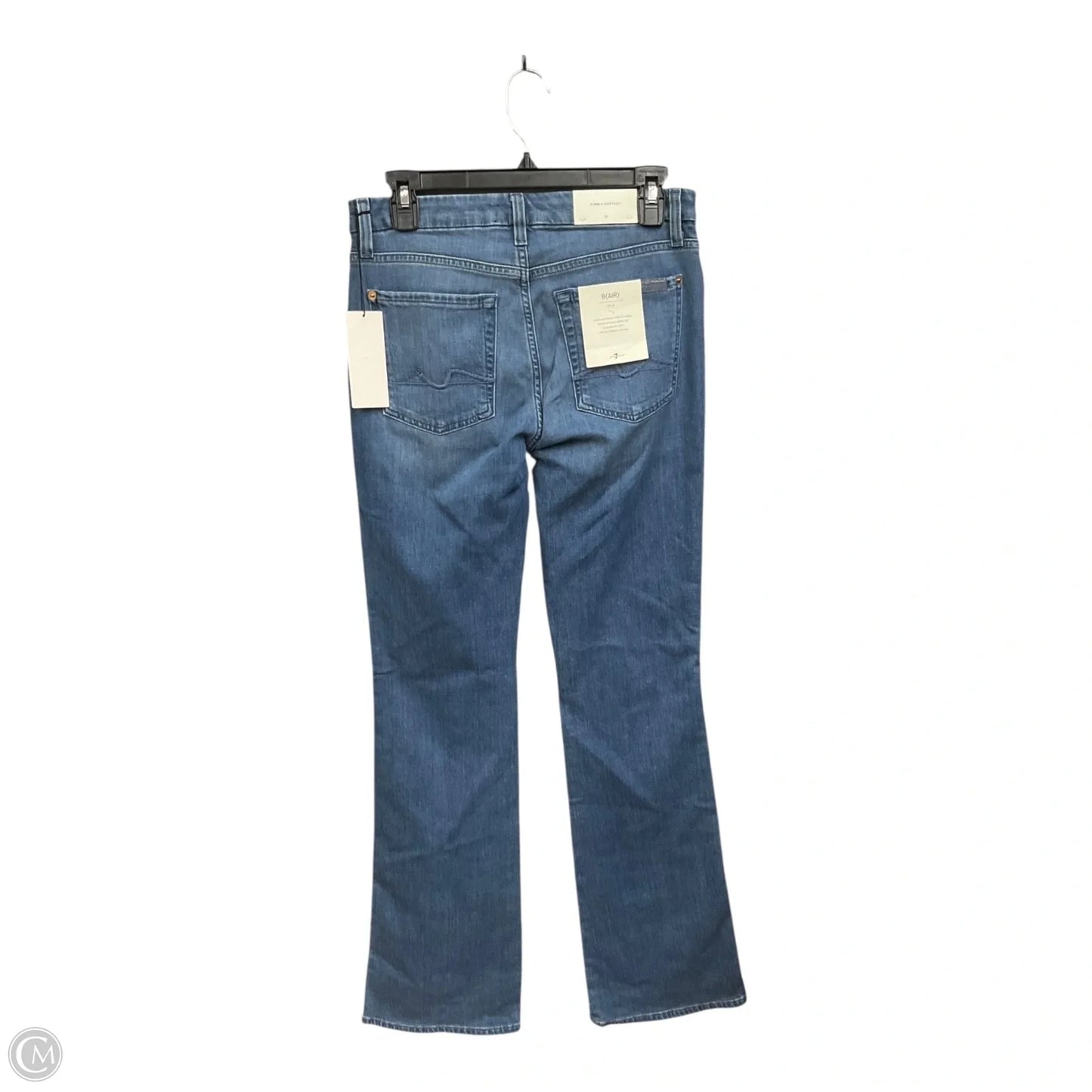 Jeans Wide Leg By 7 For All Mankind In Blue Denim, Size: 6