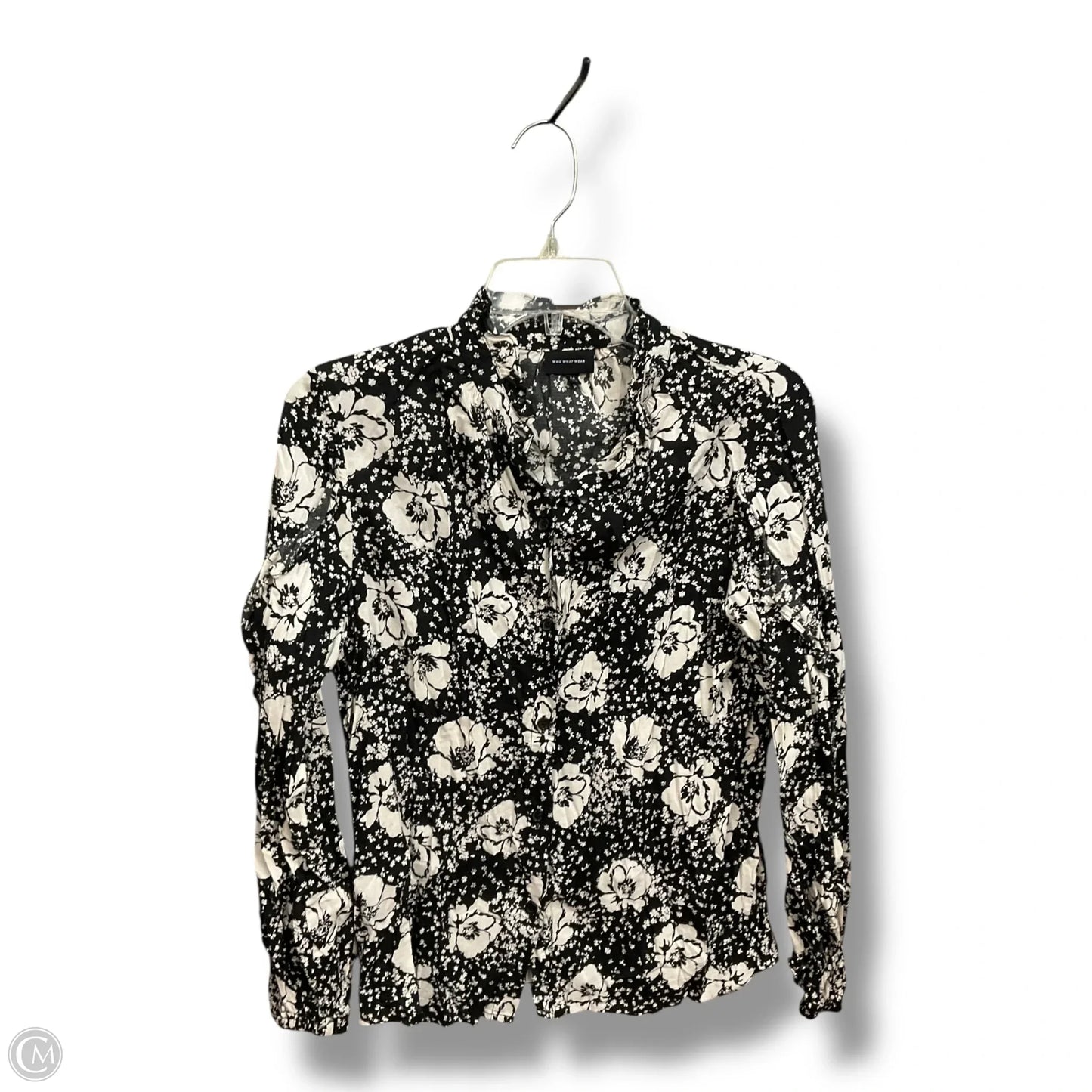 Blouse Long Sleeve By Who What Wear In Floral Print, Size: M