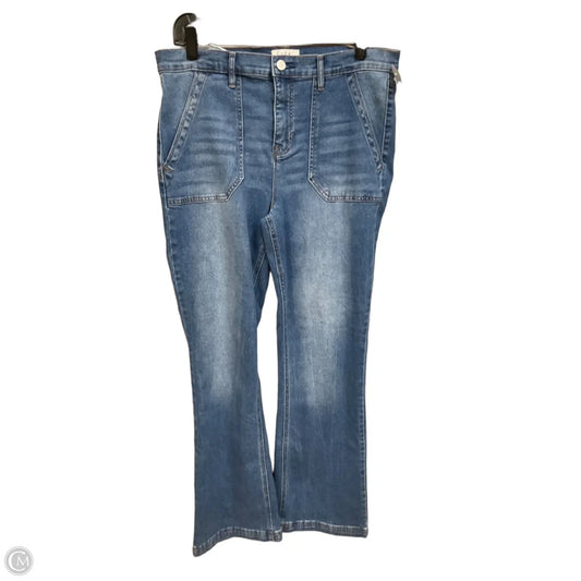 Jeans Flared By Nicole Miller In Blue Denim, Size: 12