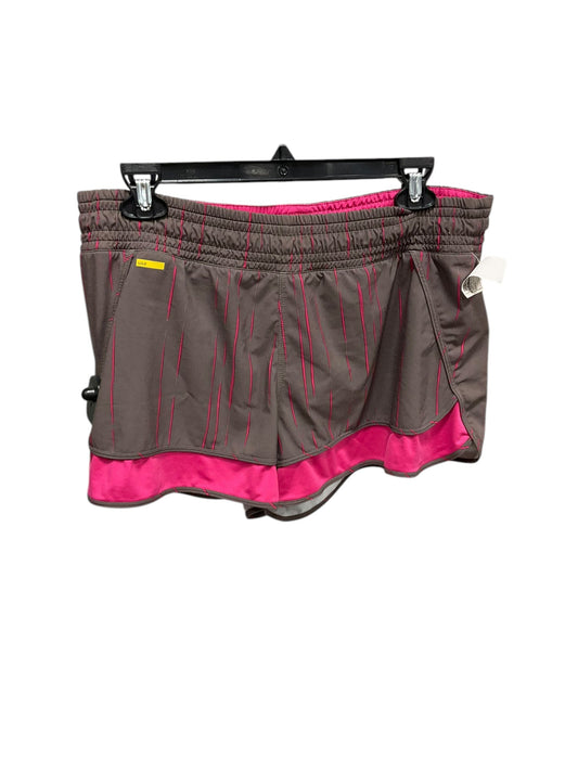 Athletic Shorts By Lole In Grey & Pink, Size: L