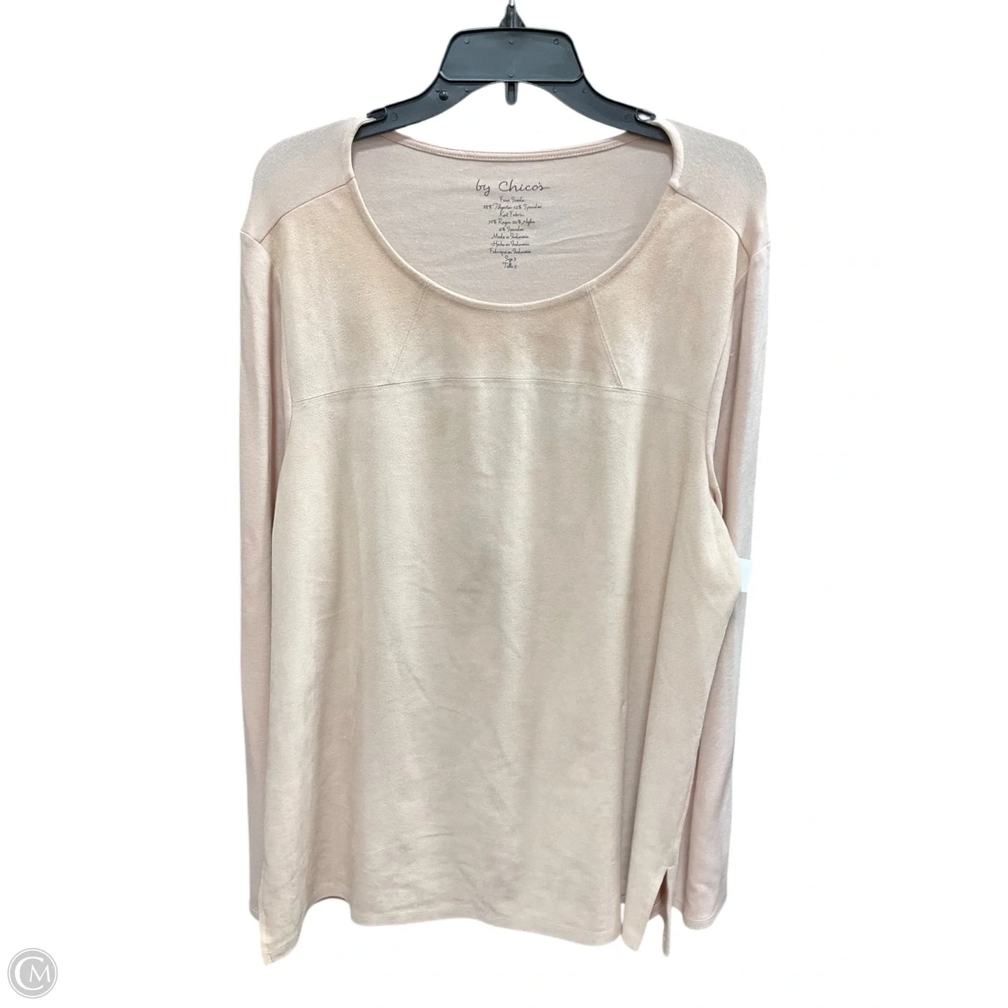 Top Long Sleeve By Chicos In Tan, Size: Xl