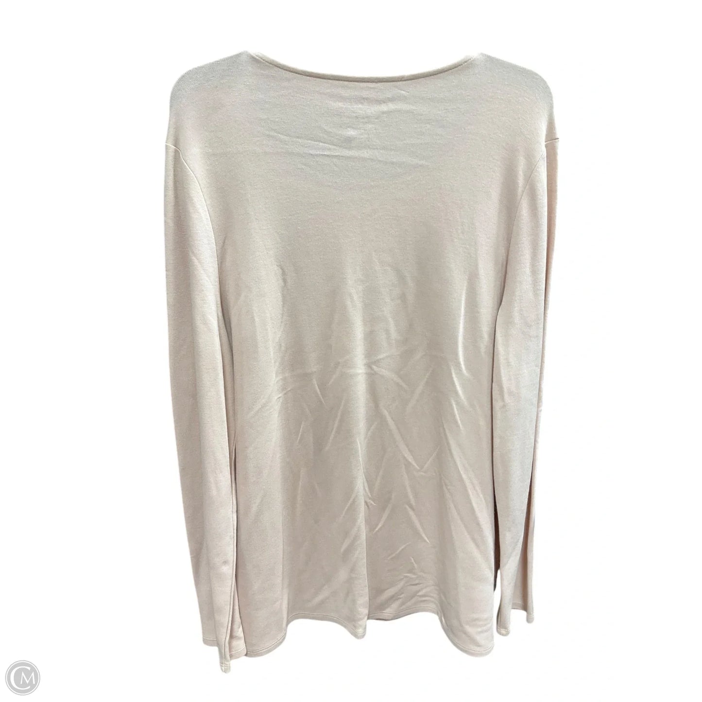 Top Long Sleeve By Chicos In Tan, Size: Xl