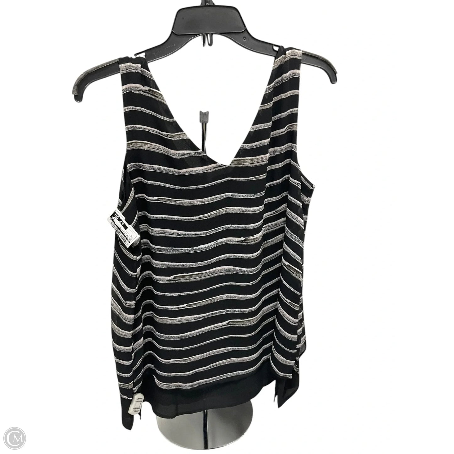 Top Sleeveless Basic By Apt 9 In Black & White, Size: M